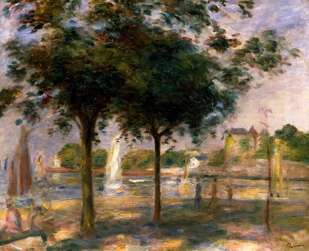 Der Strand in Pornic, Das weiße Segel von Pierre-Auguste Renoir