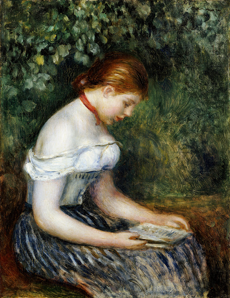 Die Lesende (Sitzendes junges Mädchen) von Pierre-Auguste Renoir
