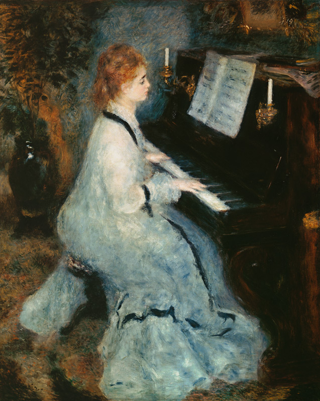Frau am Klavier von Pierre-Auguste Renoir