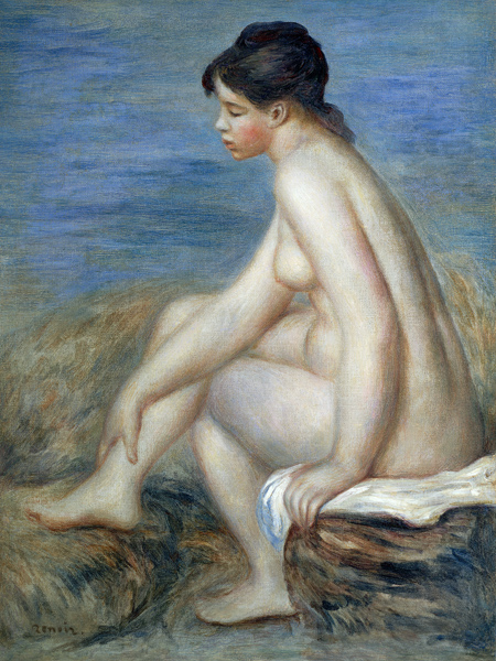 Junge Frau nach dem Bade von Pierre-Auguste Renoir