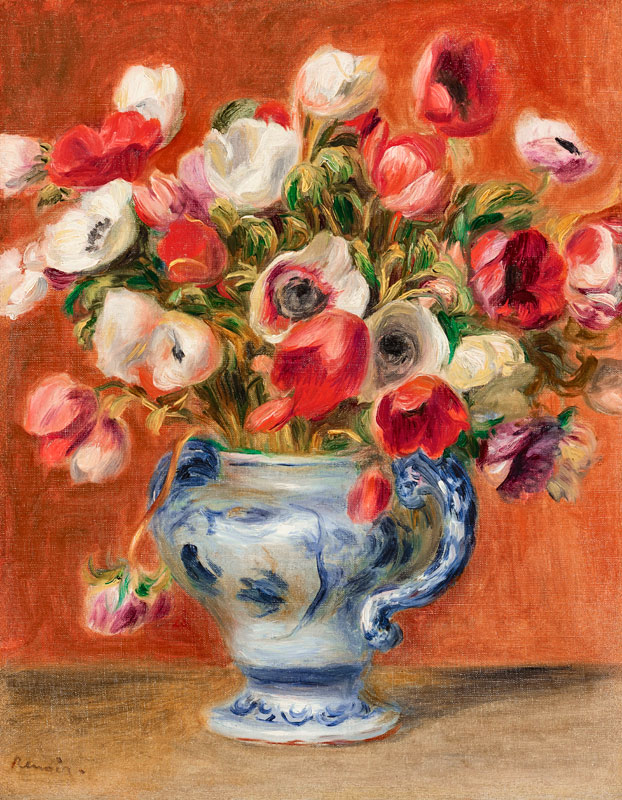 Vase D''Anemones von Pierre-Auguste Renoir