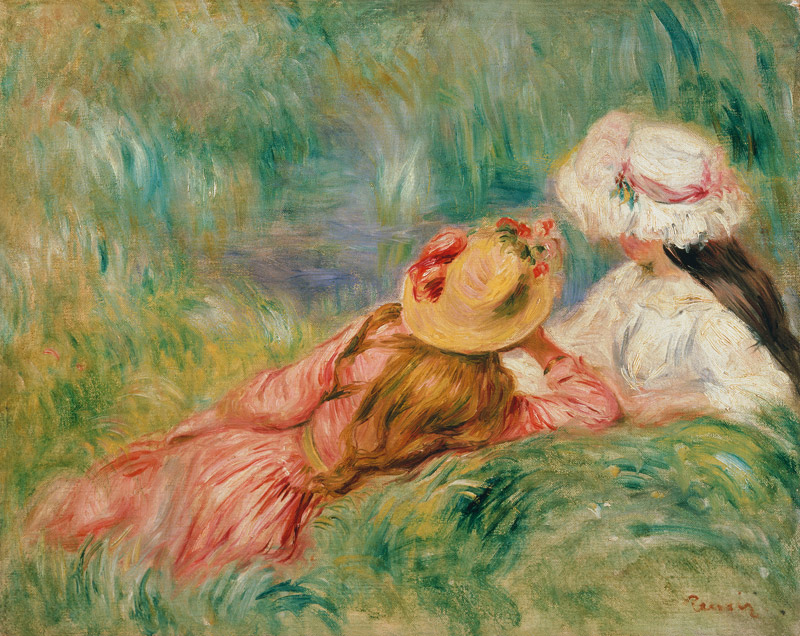 Young Girls the Water, c.1893 von Pierre-Auguste Renoir