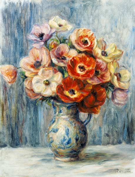 Blumenstrauß in Keramikkrug von Pierre-Auguste Renoir