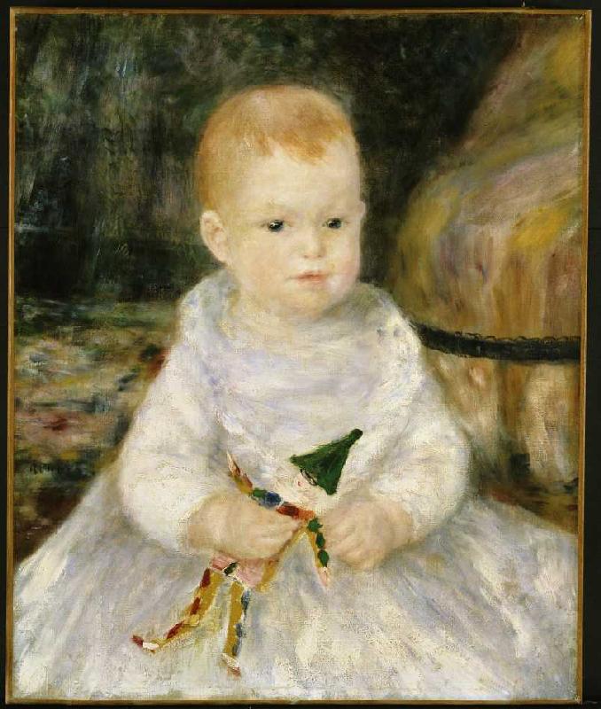 Kind mit einem Clown. von Pierre-Auguste Renoir