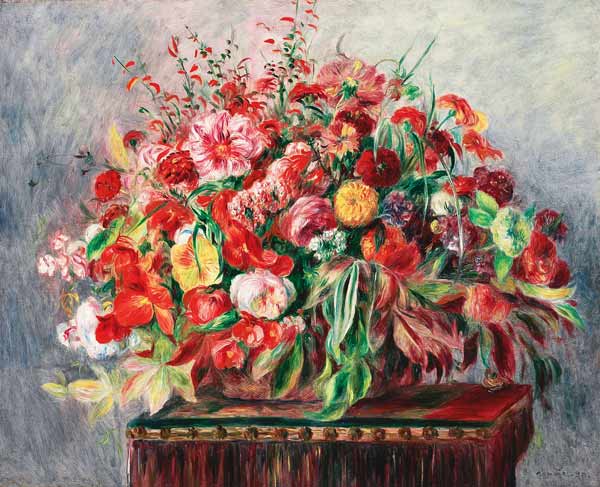 Korb mit Blumen von Pierre-Auguste Renoir