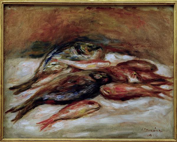 P.-A.Renoir, Stilleben mit Fischen von Pierre-Auguste Renoir