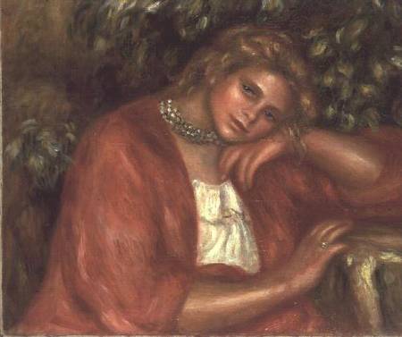 Pensive Young Woman von Pierre-Auguste Renoir