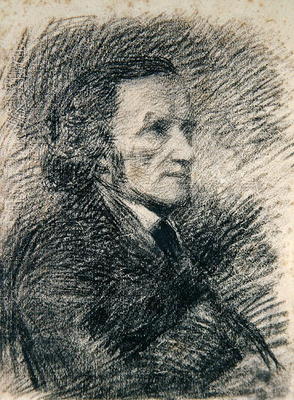 Portrait of Richard Wagner (pencil on paper) von Pierre-Auguste Renoir