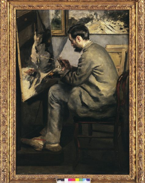 Renoir/ Bazille paints .../ 1867 von Pierre-Auguste Renoir
