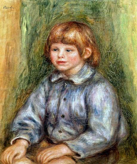 Seated Portrait of Claude Renoir (1901-81) von Pierre-Auguste Renoir