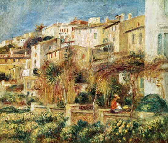 Terrasse in Cagnes. von Pierre-Auguste Renoir