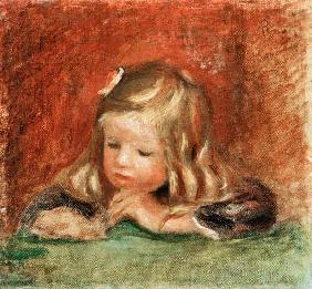 Coco at the Table (Claude Renoir Reading) 1905