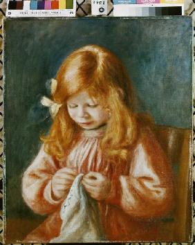 Nähendes Kind. 1898