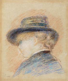 Profile of a Young Woman in a Blue Hat
