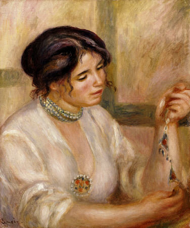Woman With A Collar von Pierre-Auguste Renoir