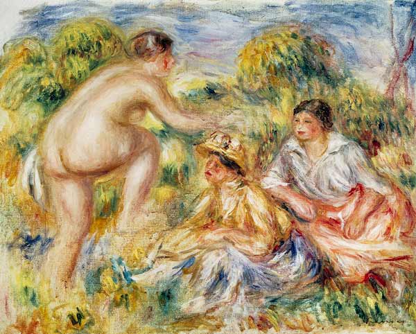 Young Girls in the Countryside von Pierre-Auguste Renoir