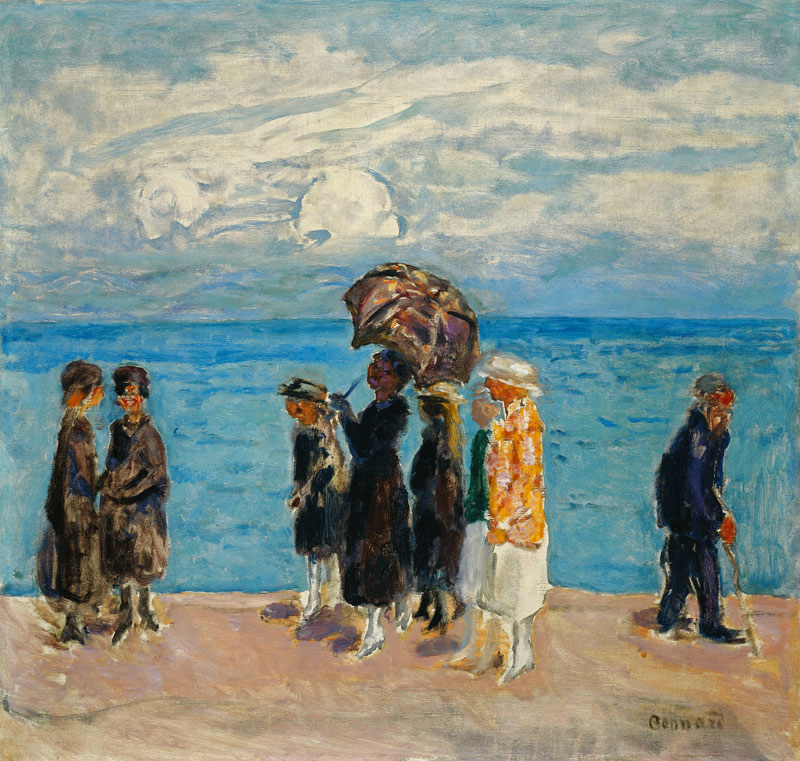 Spaziergänger am Meer (Promeneurs au Bord de la Mer) von Pierre Bonnard