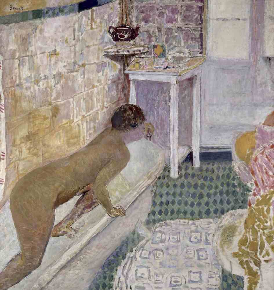 Das Bad verlassen von Pierre Bonnard