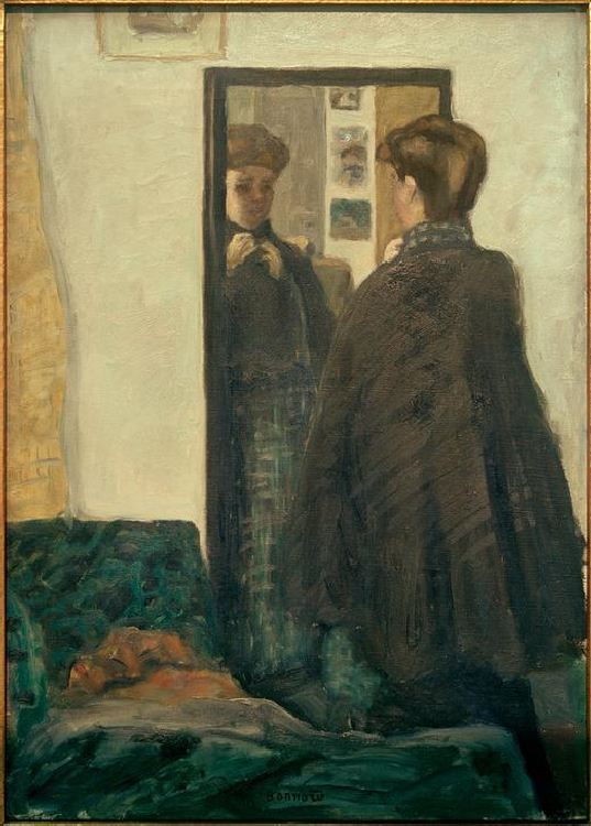 Frau vor dem Spiegel von Pierre Bonnard