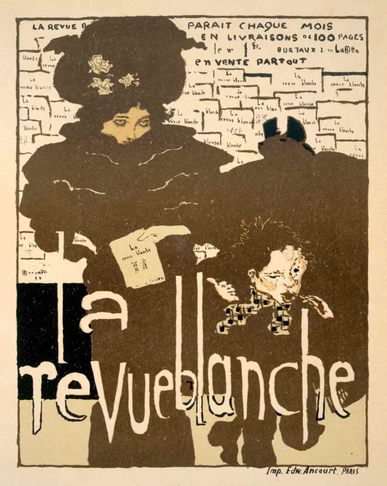 La Revue Blanche, Plakat, das die erste Ausgabe des berühmten Monats von Pierre Bonnard