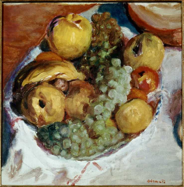 Nature morte, trois grappes de raisin von Pierre Bonnard