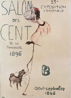 Plakatwerbung für die 23. Ausstellung des Salon des Cent 1896