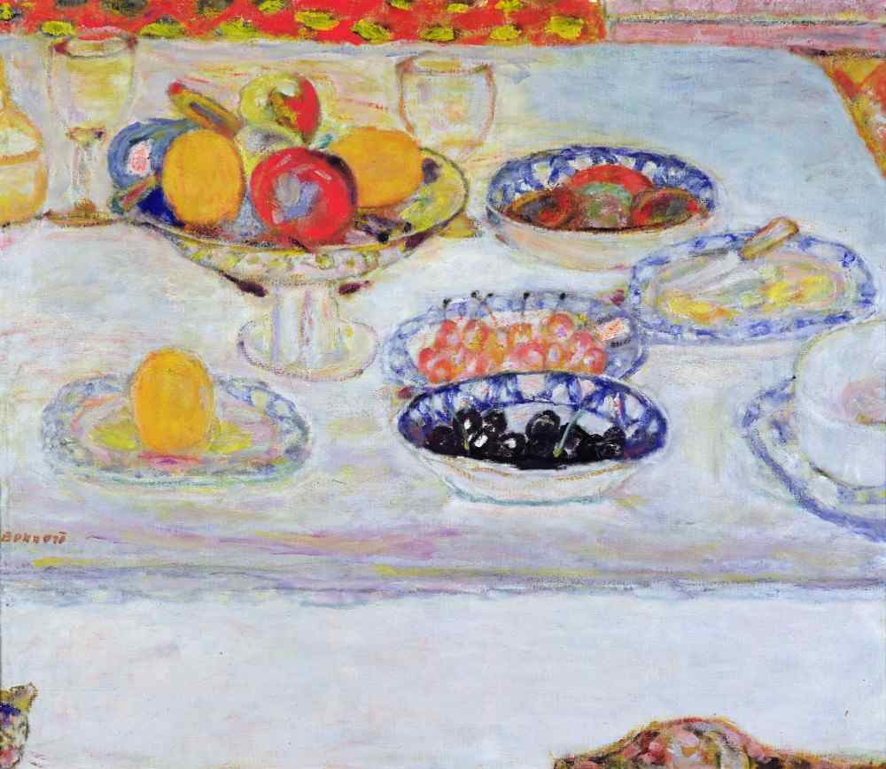 Schüssel und Obstteller von Pierre Bonnard