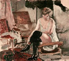 Etude de jeune femme sur sa chaiselongue 1904