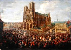 The procession of King Louis XV (1710-74) after his coronation, 26th October 1722 1724