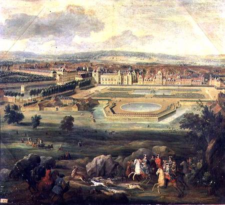 View of the Palace of Fontainebleau from the Parterre of the Tiber von Pierre-Denis Martin