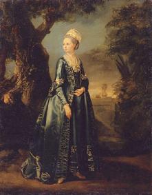 Die Grossherzogin Natalia in einem Garten  1773/1776