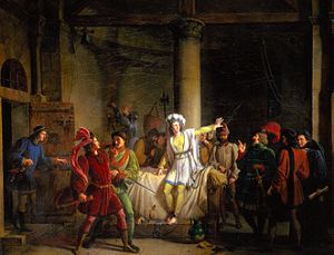 Jeanne d'Arc im Gefängnis in Rouen von Pierre Henri Révoil