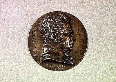 Medallion with a portrait of Jacques Lafitte (1767-1844) 1830 (metal) von Pierre Jean David d'Angers