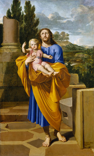 St. Joseph Carrying the Infant Jesus von Pierre Letellier