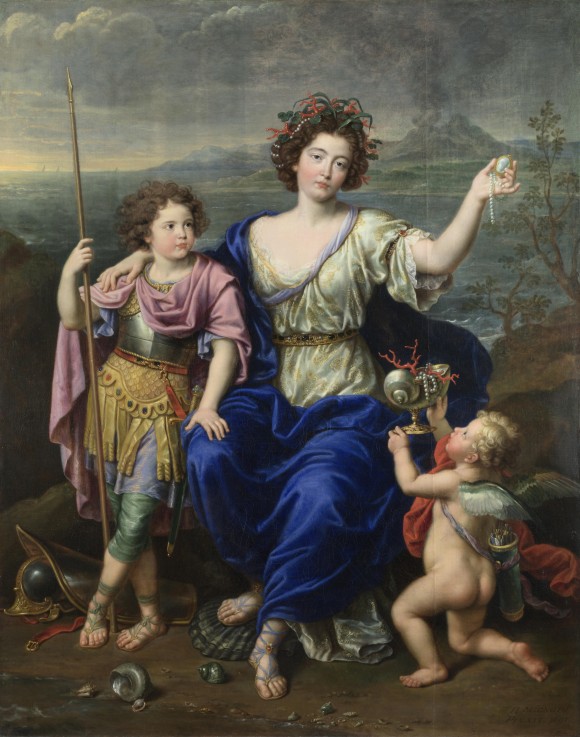 Die Marquise de Seignelay und zwei ihre Söhne von Pierre Mignard