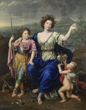 Die Marquise de Seignelay und zwei ihre Söhne 1691