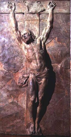 Christ Dying on the Cross, relief sculpture