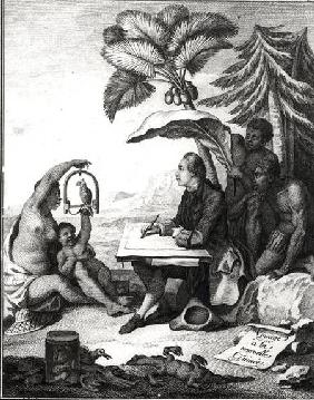 Pierre Sonnerat Drawing a Bird, from 'Voyage a la Nouvelle-Guinee' 1776