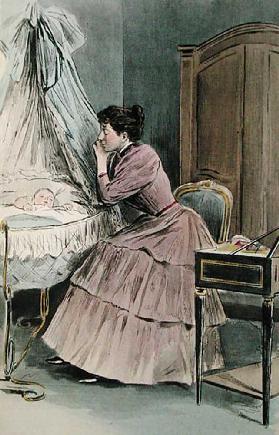 Die junge Mutter aus La Femme a Paris von Octave Uzanne, gestochen von F. Masse, 1894 1894