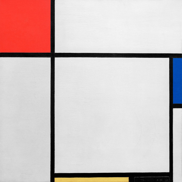 Komp. Rot, Blau, Gelb, Schwarz von Piet Mondrian