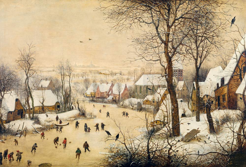Winter Landscape with Skaters and a Bird Trap von Pieter Brueghel d. Ä.