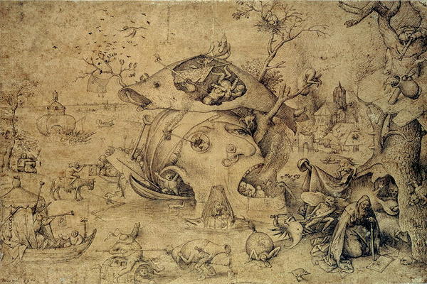 The Temptation of St. Anthony, 1556 (pen & Indian ink on paper) von Pieter Brueghel d. Ä.
