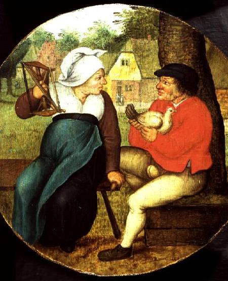 A Flemish Proverb (panel) von Pieter Brueghel d. J.