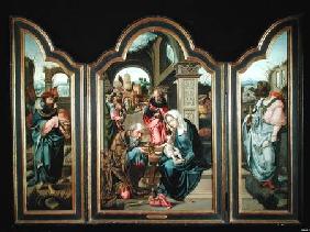 Triptych depicting the Adoration of the Magi c.1600