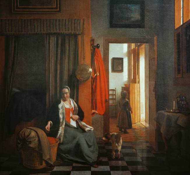 Mutter an der Wiege von Pieter de Hooch