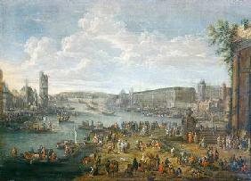 View of the Louvre and the Tour de Nesles from the Ile de la Cite c.1673-74