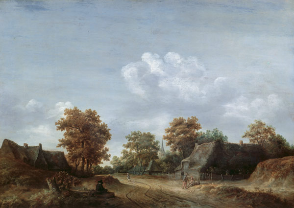 P.de Molijn, Dorfstraße von Pieter Molijn