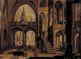 Interieur einer gotischen Kirche von Pieter Neefs d.Ä. (Umkreis)