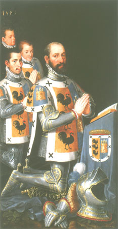 Bildnis Juan López Gallo mit drei Söhnen von Pieter Pourbus