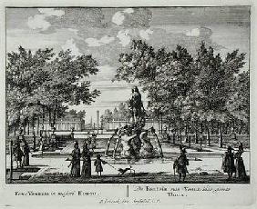 The Fountain of Venus in a grand garden, from 'Admirandorum Quadruplex Spectaculum', by Jan van Call published